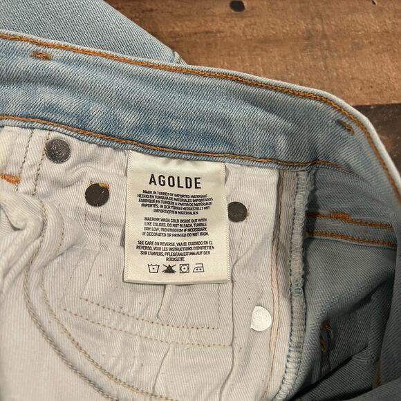 AGOLDE Sophie High Rise Skinny Crop Parallel Light Wash Jeans - Picture 8 of 8